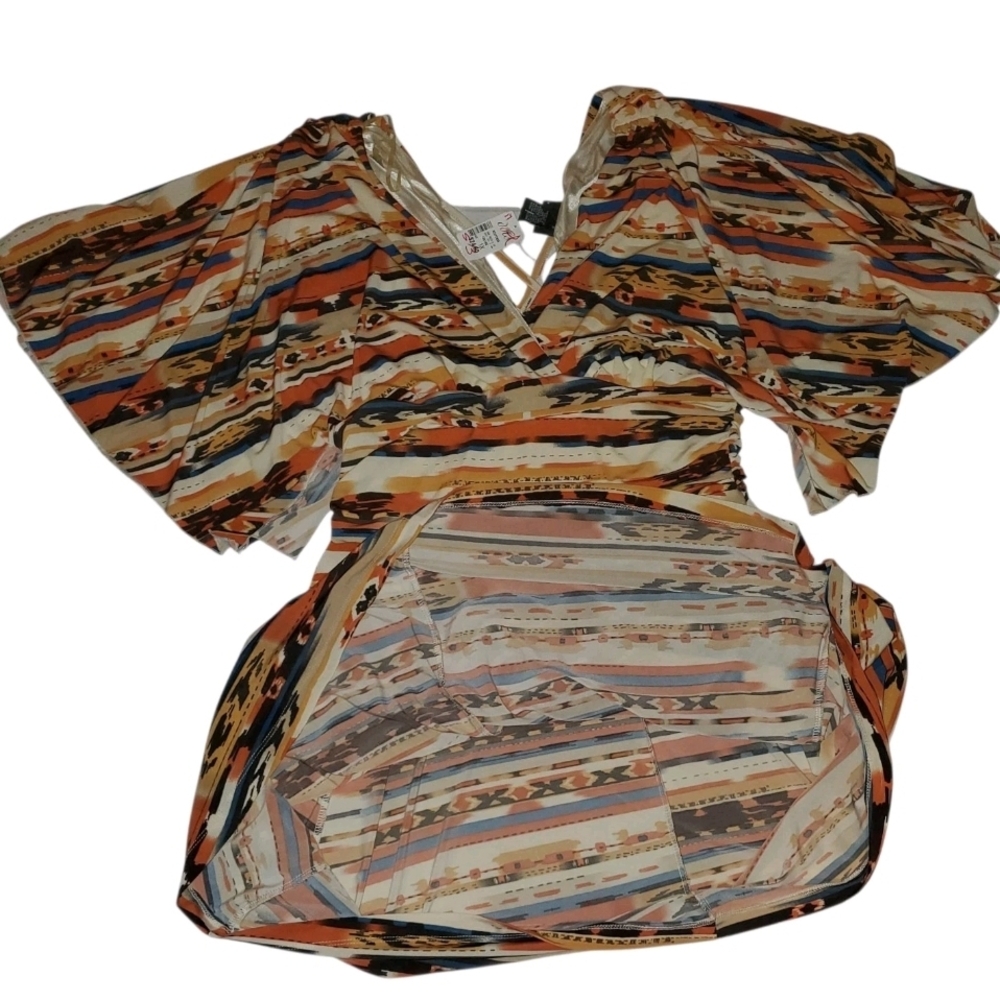 Colorful Patterned Kids Dress - Picture 9 of 10